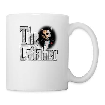 Cat Dad The Catfather Crazy Cat Father Kitty Daddy - Mug blanc - blanc - Droite