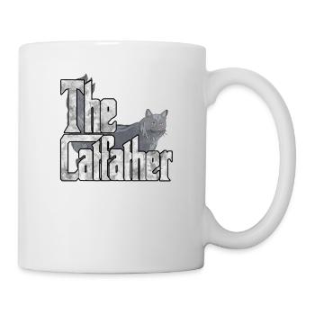 Cat Dad The Catfather Crazy Cat Father Kitty Daddy - Mug blanc - blanc - Droite