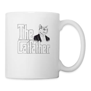 Cat Dad The Catfather Crazy Cat Father Kitty Daddy - Mug blanc - blanc - Droite
