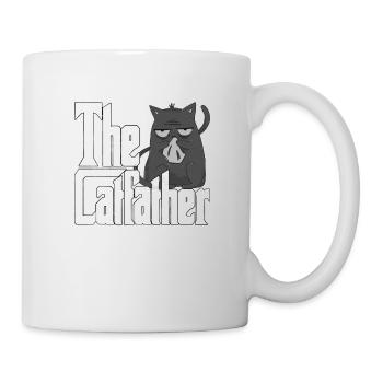 Cat Dad The Catfather Crazy Cat Father Kitty Daddy - Mug blanc - blanc - Droite