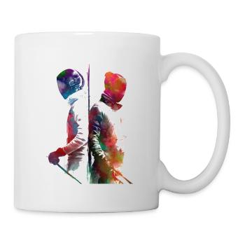 Fechten Sport Kunst #fencing #sport - Tasse - Weiß - Rechts