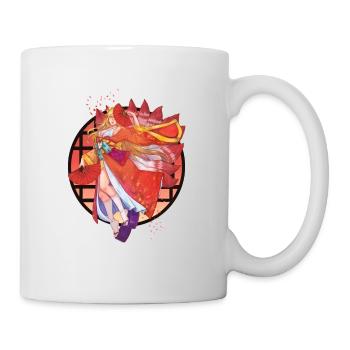 9-schwänziges Fuchsweibchen - Tasse - Weiß - Rechts