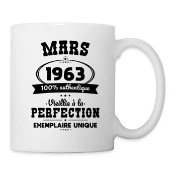 Anniversaire 60 ans - Mars 1963 Perfection - Mug blanc - blanc - Droite