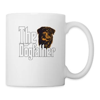 Rottweiler Dog Dad Dogfather Dogs Daddy Father Rot - Tasse - Weiß - Rechts