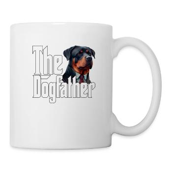 Rottweiler Dog Dad Dogfather Dogs Daddy Father Rot - Tasse - Weiß - Rechts