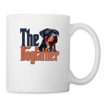 Rottweiler Dog Dad Dogfather Dogs Daddy Father Rot - Tasse - Weiß - Rechts
