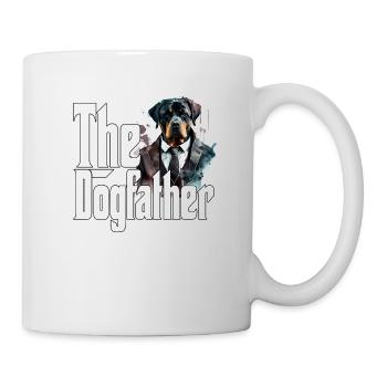 Rottweiler Dog Dad Dogfather Dogs Daddy Father Rot - Tasse - Weiß - Rechts