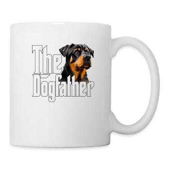 Rottweiler Dog Dad Dogfather Dogs Daddy Father Rot - Tasse - Weiß - Rechts