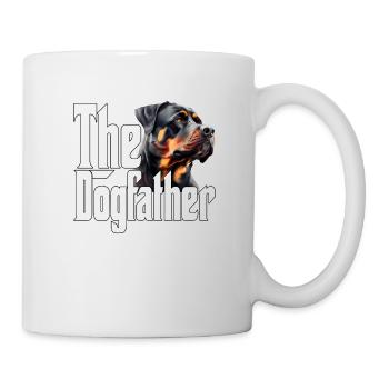 Rottweiler Dog Dad Dogfather Dogs Daddy Father Rot - Tasse - Weiß - Rechts