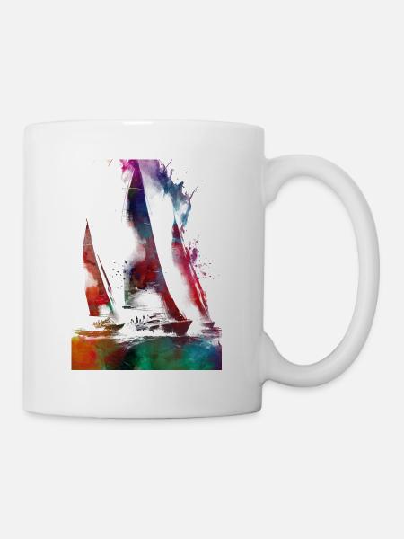 Segelsport Kunst #sailing - Tasse - Weiß