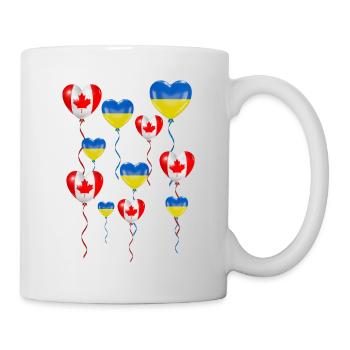 Canada : Solidarité et cœur pour l’Ukraine - Mug blanc - blanc - Droite