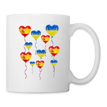 Espagne : solidarité et cœur pour l’Ukraine - Mug blanc - blanc - Droite