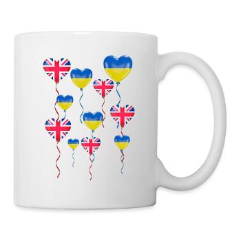 Solidarité et cœur de la Grande-Bretagne pour l’Ukraine - Mug blanc - blanc - Droite