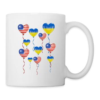 États-Unis : Solidarité et cœur pour l’Ukraine - Mug blanc - blanc - Droite