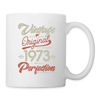 1973 anniversaire vintage 50 ans - Mug blanc - blanc - Droite