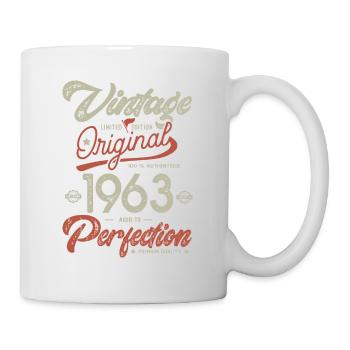 1963 anniversaire vintage 60 ans - Mug blanc - blanc - Droite