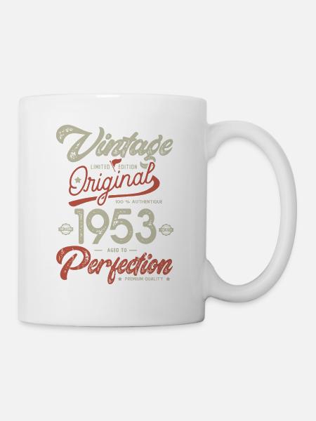 1953 anniversaire vintage 70 ans - Mug blanc - blanc