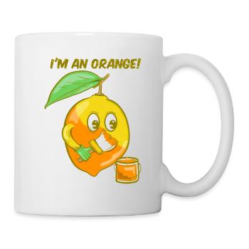 Ich bin eine Orange - Tasse - Weiß - Rechts