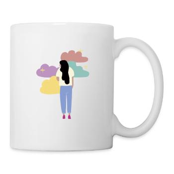 Femme dans les nuages - Mug blanc - blanc - Droite