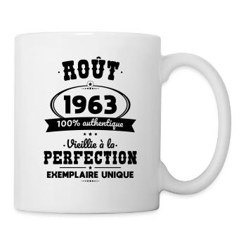 Anniversaire 60 ans - Août 1963 Perfection - Mug blanc - blanc - Droite