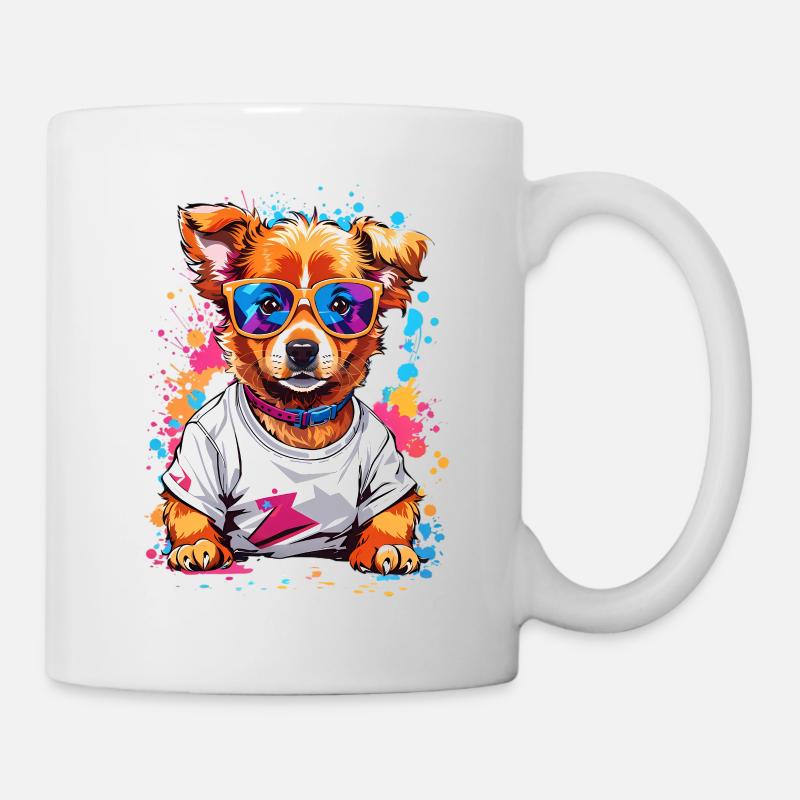 Coole Hund - Tasse - Weiß