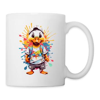 Coole Ente - Tasse - Weiß - Rechts