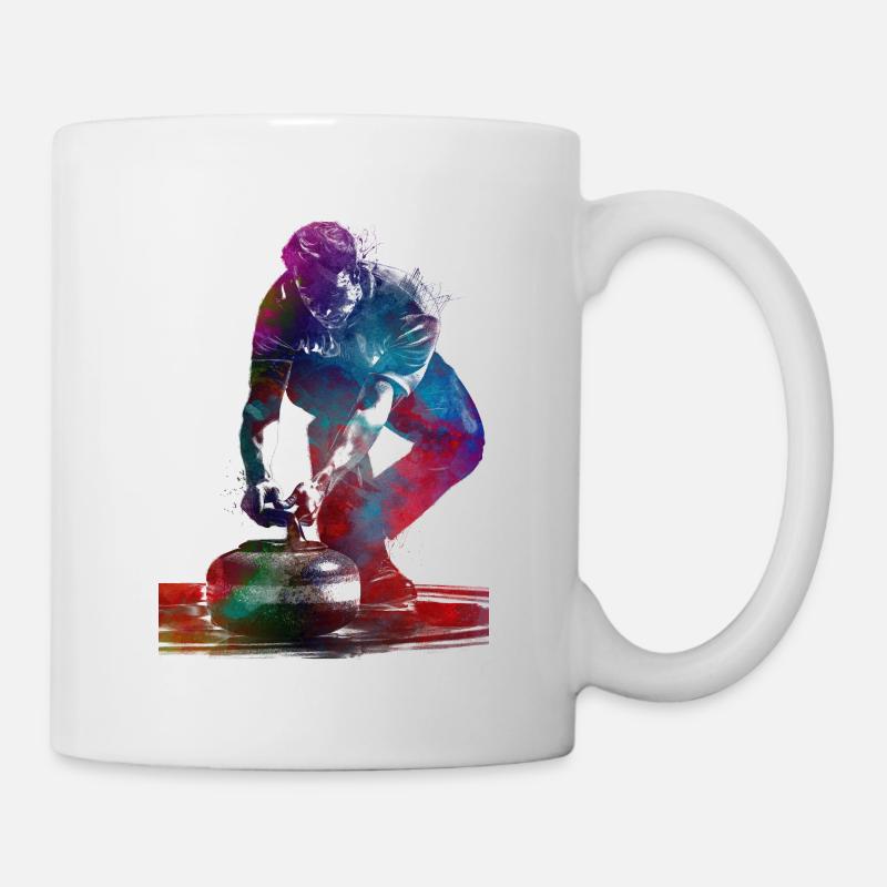 Curling-Sportkunst-#curling - Tasse - Weiß