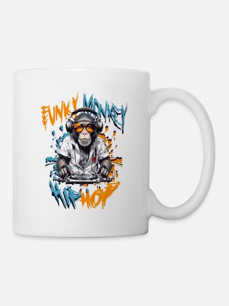 Monkey Hip Hop - Mug - white