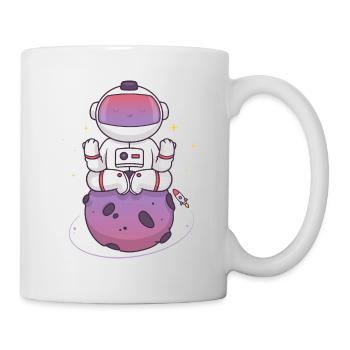 Space Yoga - Mug blanc - blanc - Droite