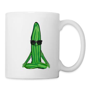 concombre,yoga concombre, yoga, namaste - Mug blanc - blanc - Droite