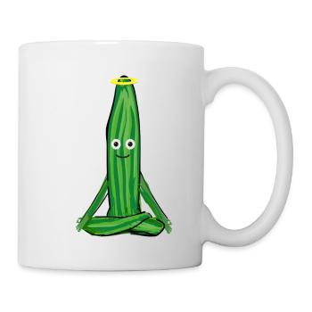 concombre,yoga concombre, yoga, namaste - Mug blanc - blanc - Droite
