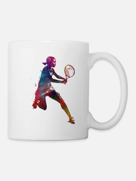 Tennisspieler Sport Kunst #tennis #sport - Tasse - Weiß