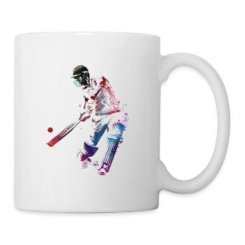 Cricket-Sportkunst #cricket - Tasse - Weiß - Rechts