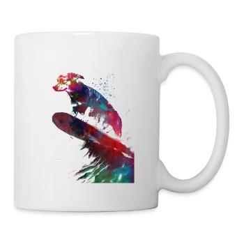 Chien de surf #surfer #sport #dog - Mug blanc - blanc - Droite