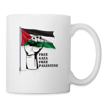Free Gaza Free Palestine, - Tasse - Weiß - Rechts