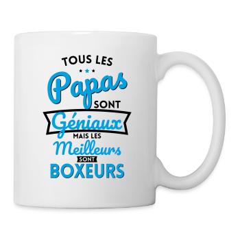 Papas sont géniaux mais les meilleurs sont Boxeurs - Mug blanc - blanc - Droite
