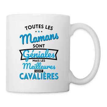 Mamans géniales les meilleures sont Cavalières - Mug blanc - blanc - Droite