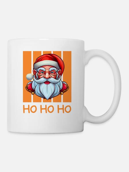 Ho Ho Ho Weihnachtsmann, Santa, Christmas, Xmas - Tasse - Weiß