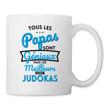 Papas sont géniaux mais les meilleurs sont Judokas - Mug blanc - blanc - Droite
