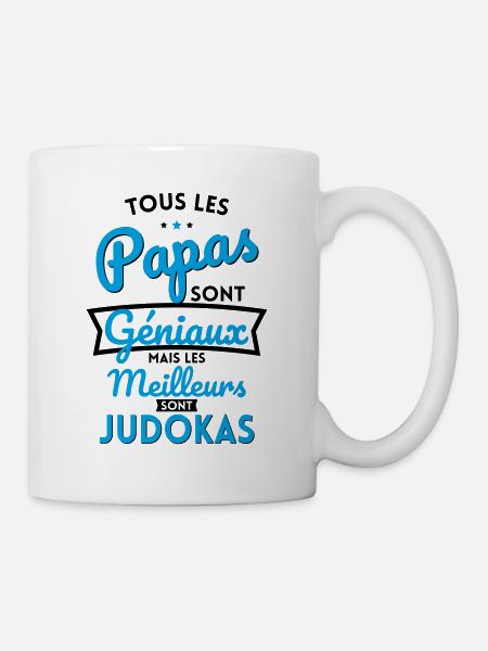Papas sont géniaux mais les meilleurs sont Judokas - Mug blanc - blanc