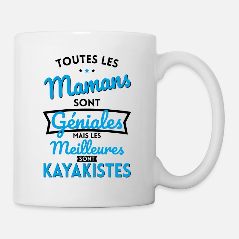 Mamans géniales les meilleures sont Kayakistes - Mug blanc - blanc