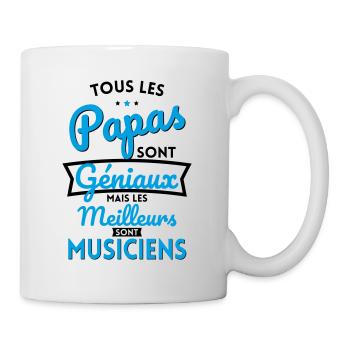 Papas géniaux mais les meilleurs sont Musiciens - Mug blanc - blanc - Droite