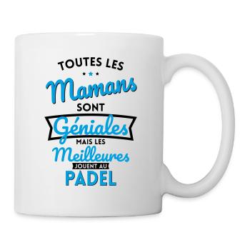 Mamans géniales les meilleures jouent au Padel - Mug blanc - blanc - Droite