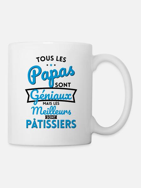 Papas géniaux mais les meilleurs sont Pâtissiers - Mug blanc - blanc
