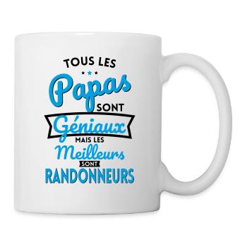 Papas géniaux mais les meilleurs sont Randonneurs - Mug blanc - blanc - Droite