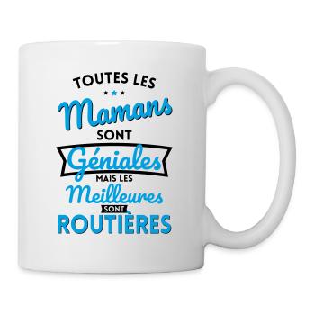 Mamans sont géniales les meilleures sont Routières - Mug blanc - blanc - Droite