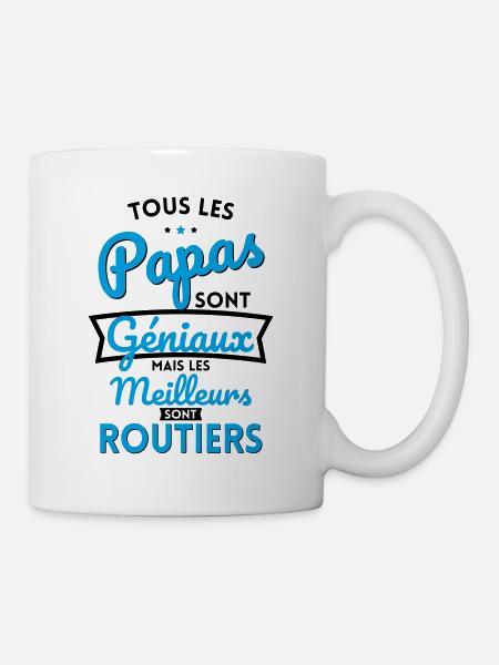 Papas géniaux mais les meilleurs sont Routiers - Mug blanc - blanc