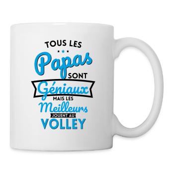 Papas géniaux mais les meilleurs jouent au Volley - Mug blanc - blanc - Droite