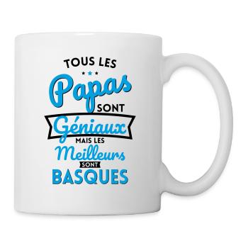 Papas géniaux mais les meilleurs sont Basques - Mug blanc - blanc - Droite
