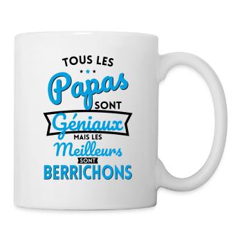 Papas géniaux mais les meilleurs sont Berrichons - Mug blanc - blanc - Droite